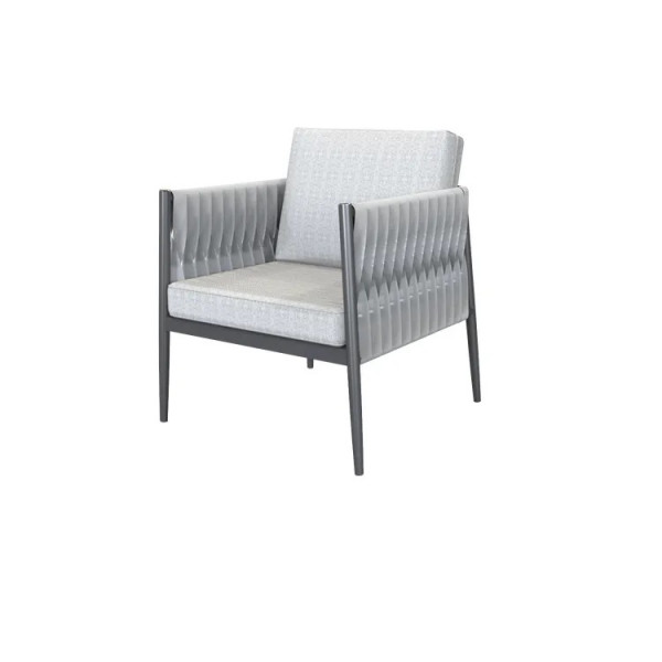 Salon bas de jardin aluminium HENIO 4 places