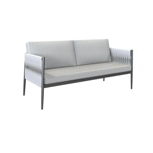 Salon bas de jardin aluminium HENIO 4 places
