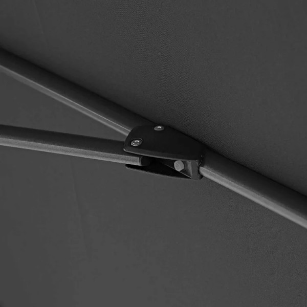 Parasol déporté Aura anthracite rectangulaire 4x3m Anthracite - NATERIAL - 5616356