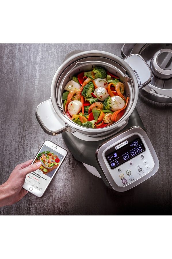 Robot-Cuisine Bluetooth Moulinex i-Companion + Bac vapeur