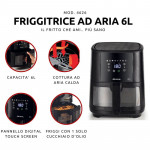 Friteuse sans huile à air chaud 1300W 6L Noir - ARIETTE - ARI4626