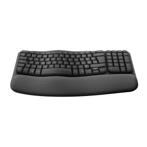 Clavier sans fil Wave Keys ergonomique avec repose-poignets rembourré Gris graphite - LOGITECH - CLA_LOG_WAVE_KEYS