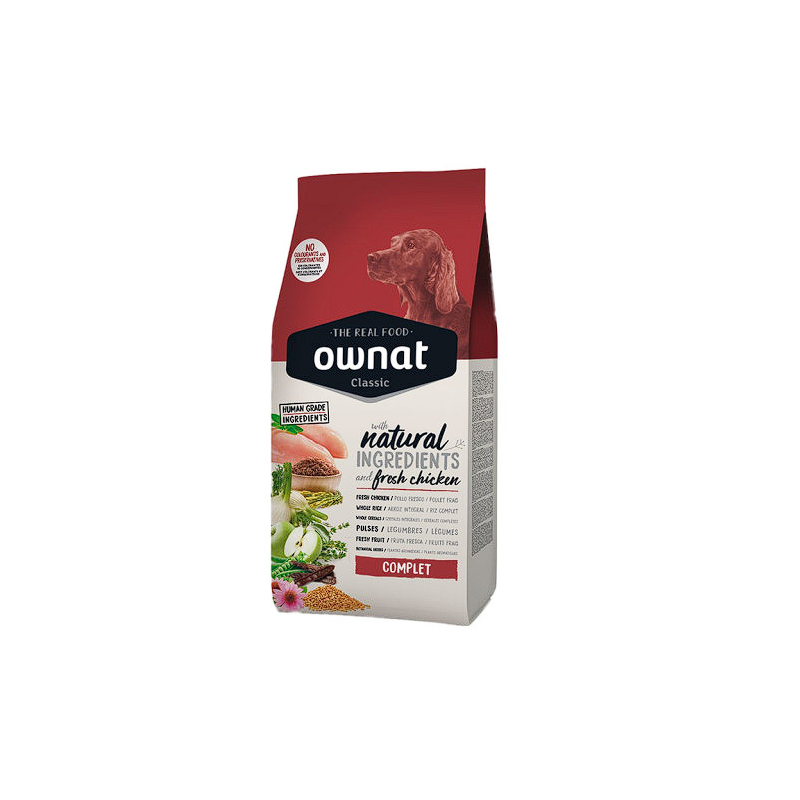 Croquette pour Chiens adultes Classique Complet poulet 4Kg - OWNAT - OCCACP044