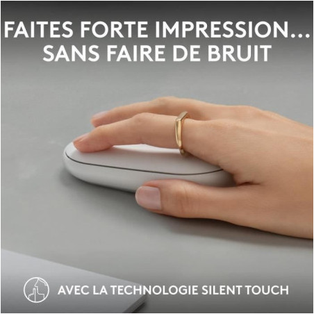 Souris sans fil Pebble Mouse 2 M350s Blanc - LOGITECH - SOU_LOG_M350S