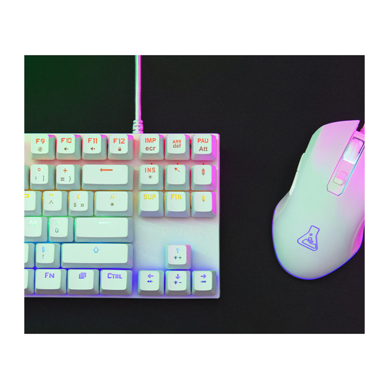 Ensemble clavier & souris gaming Combo Mercury blanc - THE G-LAB - BS_COMBO_MERCURY_W