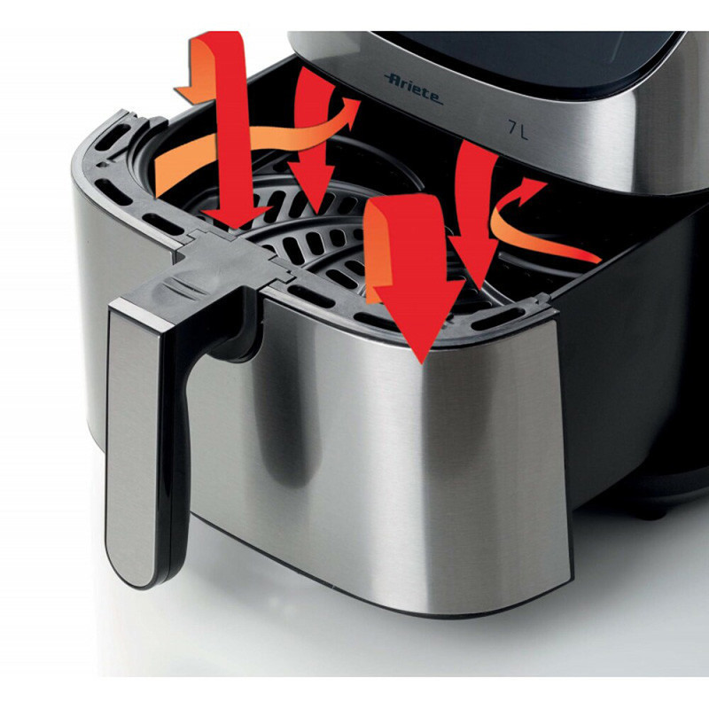 Friteuse sans huile à air chaud 1800W 7L Noir - ARIETE - ARI4628