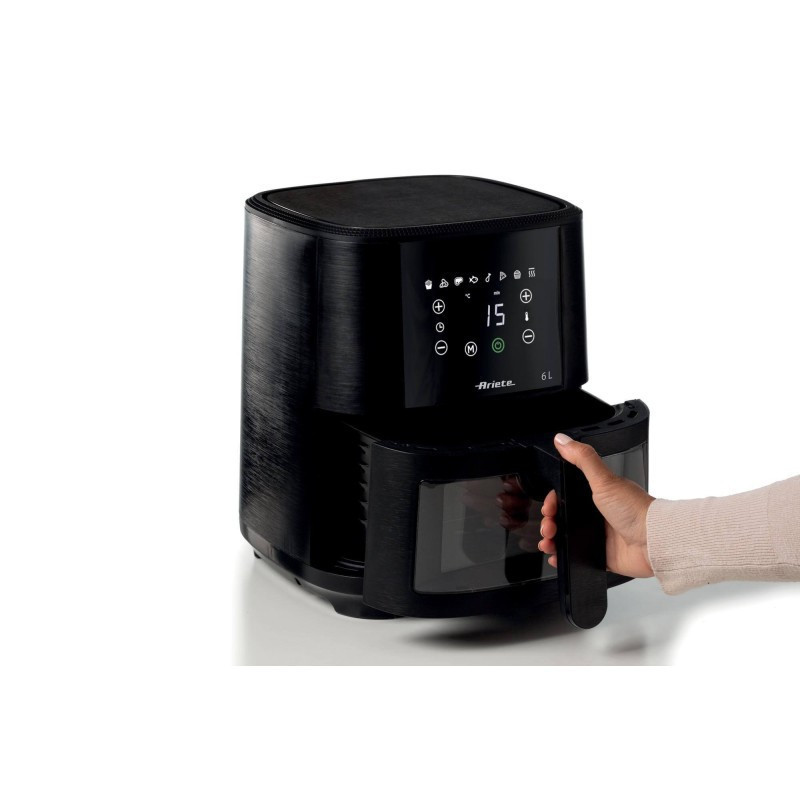 Friteuse sans huile à air chaud 1300W 6L Noir - ARIETTE - ARI4626