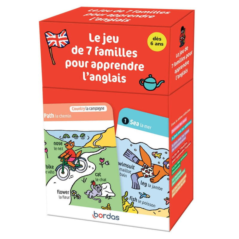 Le jeu des 7 familles pour apprendre l'anglais - BORDAS