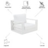 Fauteuil de jardin aluminium Lagun
