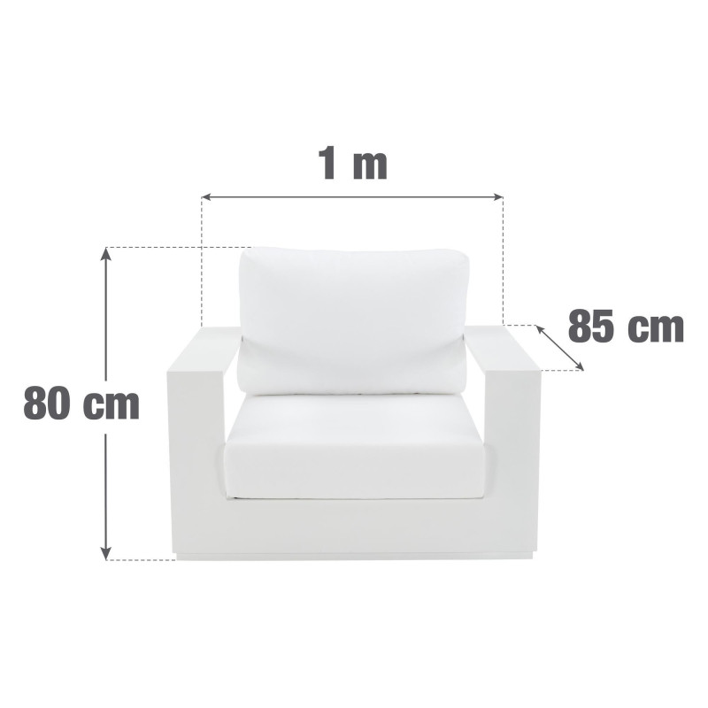 Fauteuil de jardin aluminium Lagun