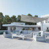 Table de jardin basse - Lagun - NATERIAL - Blanc - 4 personnes