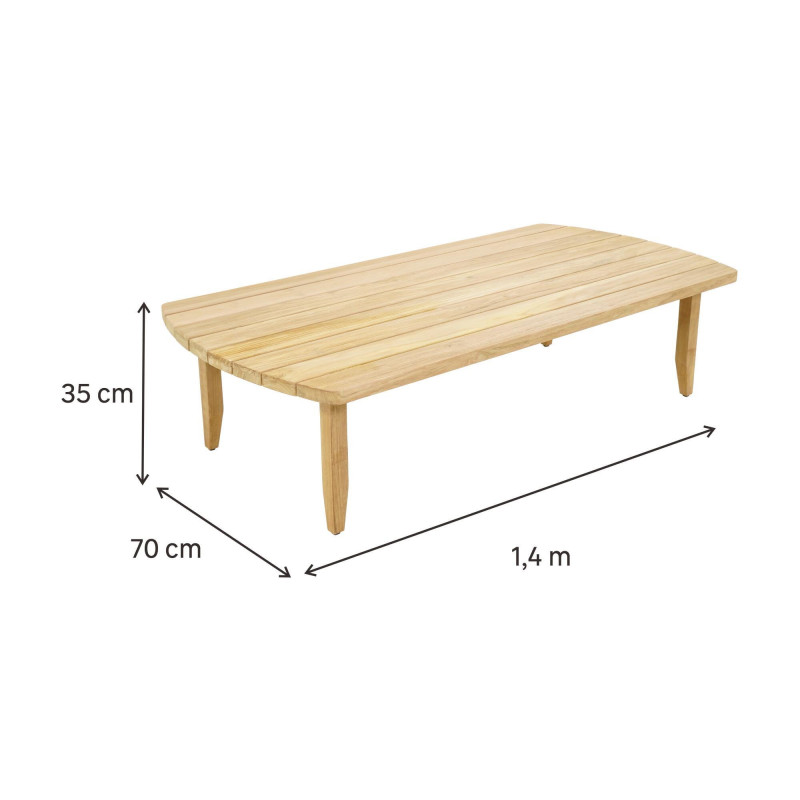 Table de jardin basse - Lita - NATERIAL - Naturel - 4 personnes