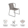Fauteuil de jardin aluminium Livia