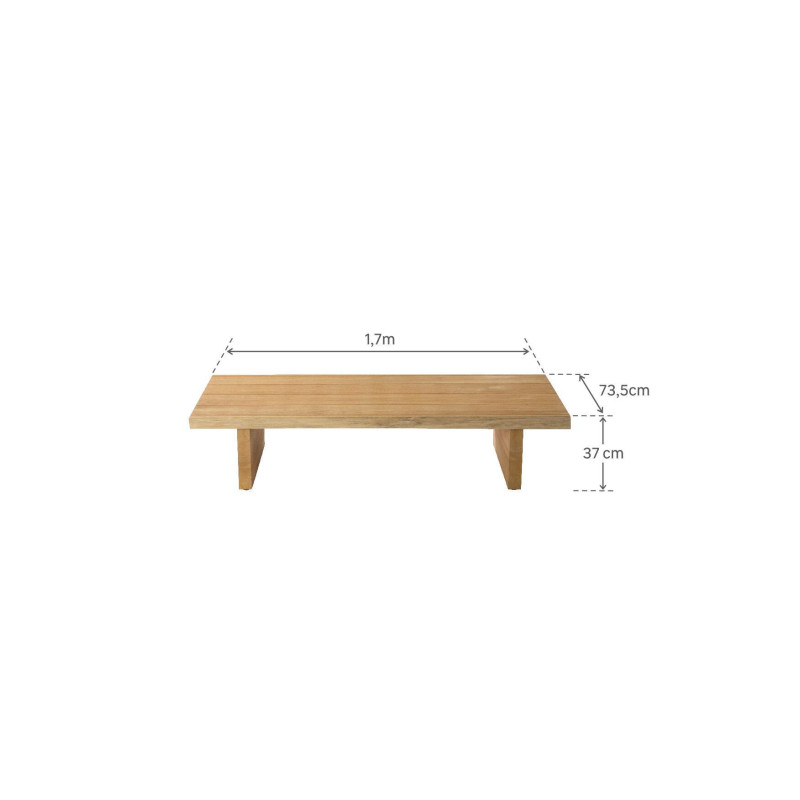 Table de jardin basse - Maya - NATERIAL - Naturel - 2 personnes