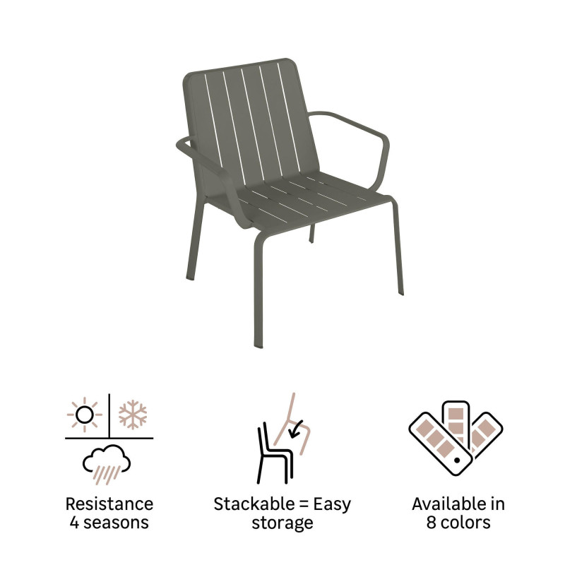 Chaise de jardin aluminium Idaho