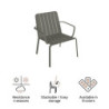 Chaise de jardin aluminium Idaho