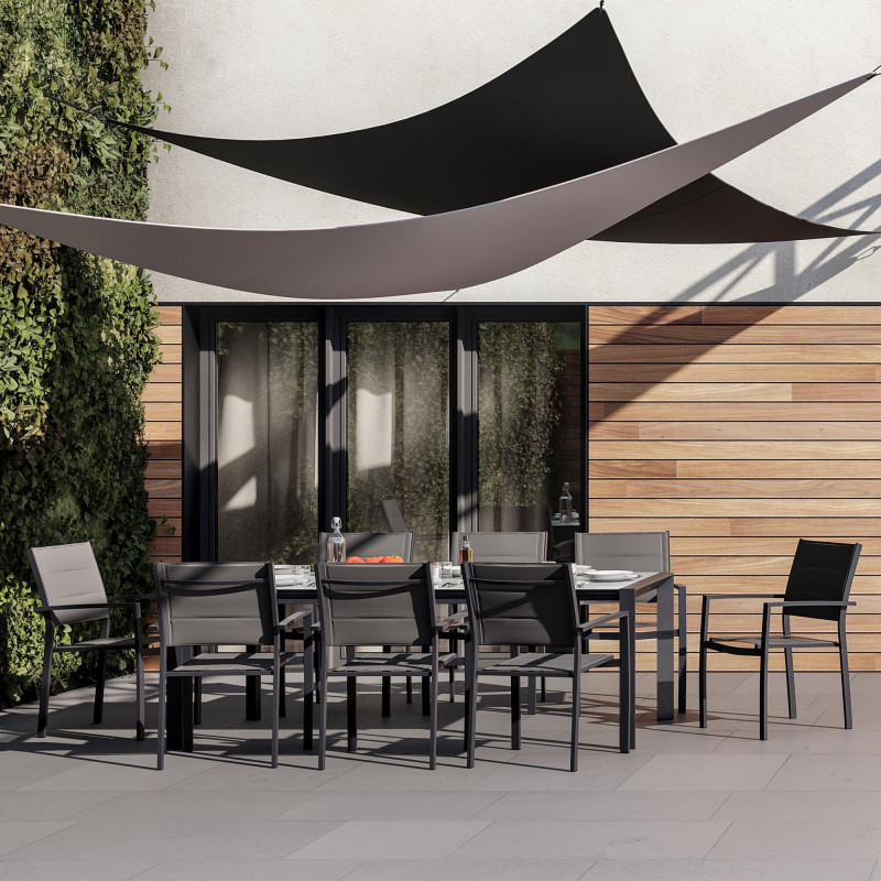 Table de jardin extensible - Aquila II - NATERIAL - Gris anthracite - 6 personnes