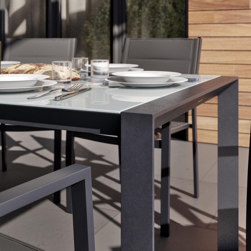 Table de jardin extensible - Aquila II - NATERIAL - Gris anthracite - 6 personnes
