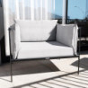 Salon de jardin - LEVO NATERIAL - Gris foncé - 2 personnes