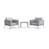 Salon de jardin - LEVO NATERIAL - Gris foncé - 2 personnes