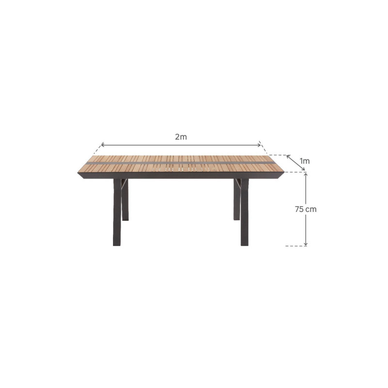 Table de jardin - Ionis - NATERIAL - Naturel - 6 personnes