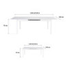 Table de jardin extensible - Odyssea II - NATERIAL - Blanc - 8 personnes