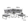 Salon de jardin aluminium Odyssea blanc