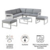 Salon de jardin aluminium Odyssea blanc