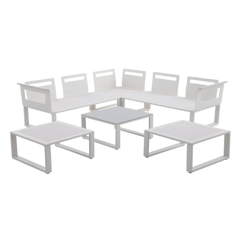 Salon de jardin aluminium Odyssea blanc