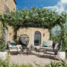 Salon de jardin - ONYX NATERIAL - Gris foncé - 4 personnes