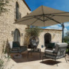 Salon de jardin - ONYX NATERIAL - Gris foncé - 4 personnes