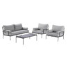 Salon de jardin - ONYX NATERIAL - Gris foncé - 4 personnes