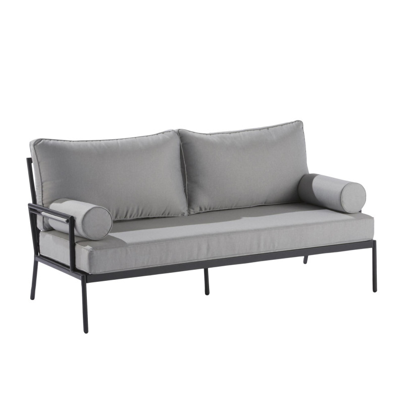 Salon de jardin - ONYX NATERIAL - Gris foncé - 4 personnes