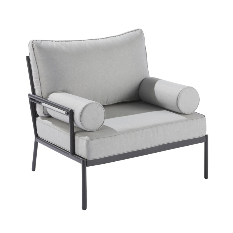 Salon de jardin - ONYX NATERIAL - Gris foncé - 4 personnes