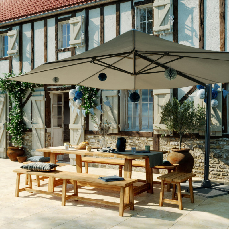 Table de jardin - Farm II - NATERIAL - Naturel - 6 personnes
