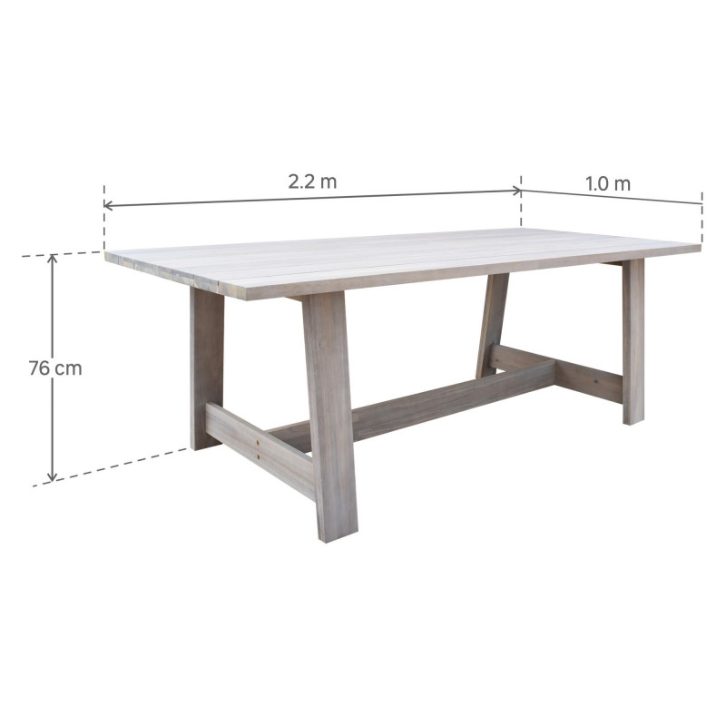 Table de jardin - Farm II - NATERIAL - Naturel - 6 personnes