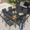 Table de jardin extensible - Idaho - NATERIAL - Gris anthracite - 6 personnes