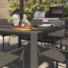 Table de jardin extensible - Idaho - NATERIAL - Gris anthracite - 6 personnes