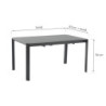 Table de jardin extensible - Idaho - NATERIAL - Gris anthracite - 6 personnes