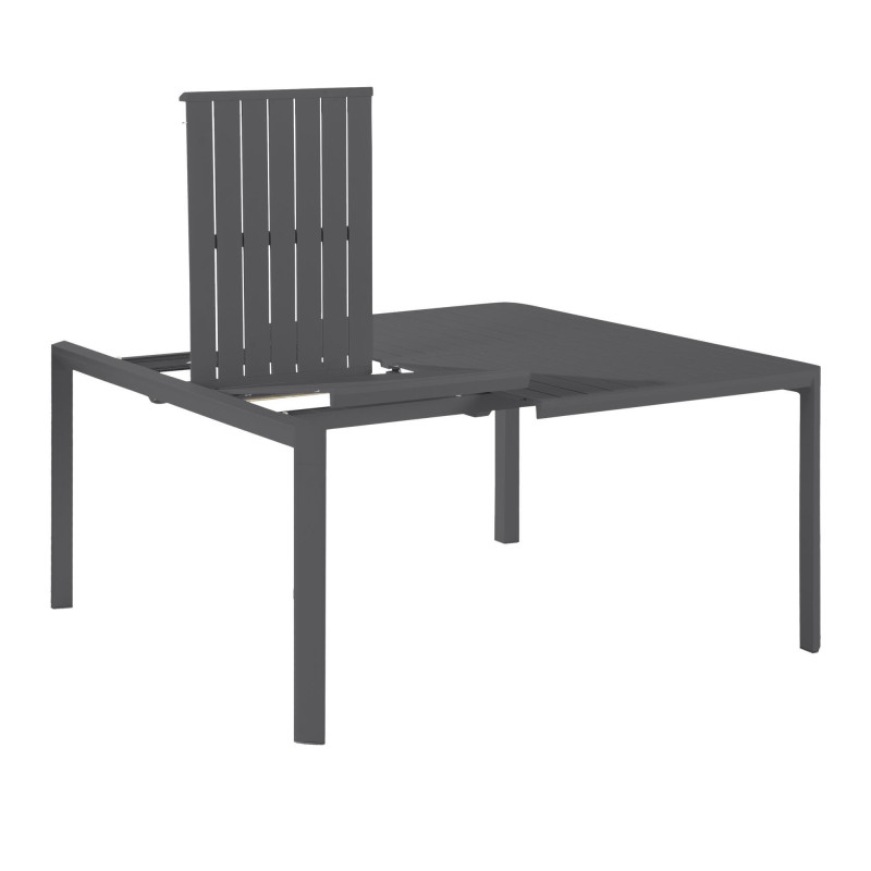Table de jardin extensible - Idaho - NATERIAL - Gris anthracite - 6 personnes
