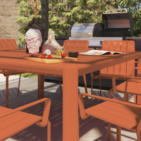 Table de jardin extensible - Idaho - NATERIAL - Orange - 8 personnes