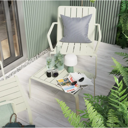Table de jardin basse - Idaho - NATERIAL - Vert- 2 personnes