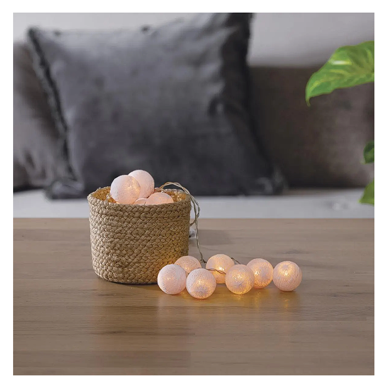 Guirlande LED à piles 16 boules L240cm - ATMOSPHERA - 145102D