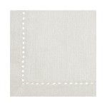 Lot de 4 Serviettes de Table Chambray Blanc