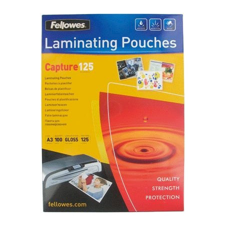 Boite de 100 pochettes à plastifier format 303x426mm pour document A3 ép 125µ