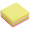Bloc cube de 320 feuilles de notes repositionnables 75 x 75 mm coloris vif assortis