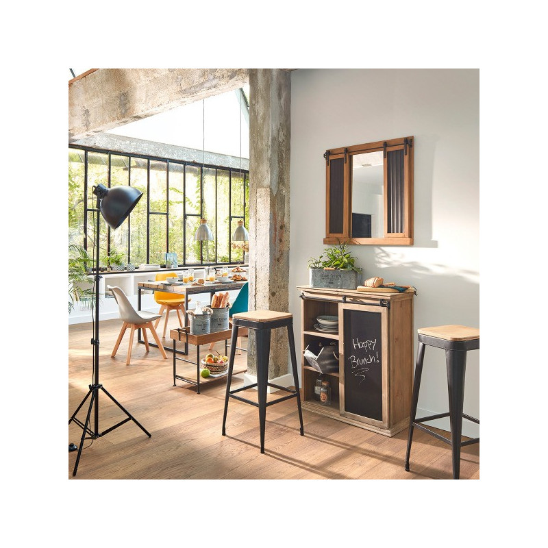 Miroir Volet Ardoise 76 x 76 cm