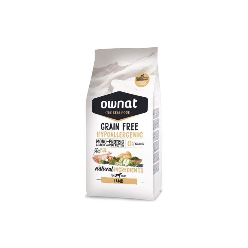 Croquette pour Chiens adultes Grain Free Hypoallergenic Lamb 12Kg - OWNAT - OHCACA651