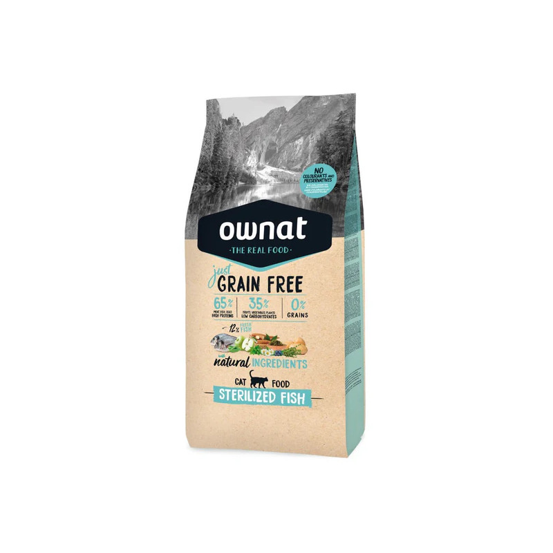 Croquette pour chat adulte stérilisé poisson 8Kg - OWNAT - OJFASP122