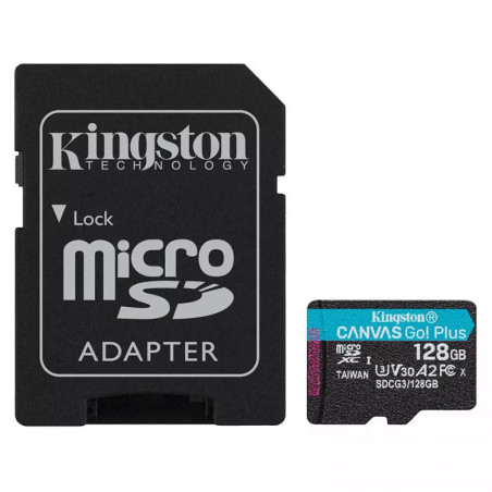 Carte mémoire micro SDXC Canvas Go Plus 128Go Noir - KINGSTON - SD_MICRO_128_KIN_V